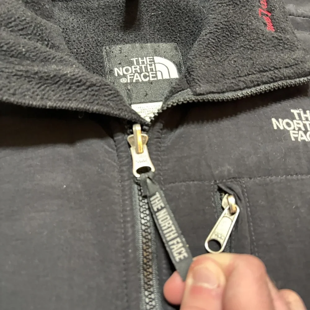 Vtg The North Face‎ Denali Fleece Jacket Mens XL Black Racing McDonalds USA 90s